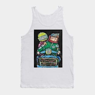 Retro Scooter, Classic Scooter, Scooterist, Scootering, Scooter Rider, Mod Art Tank Top